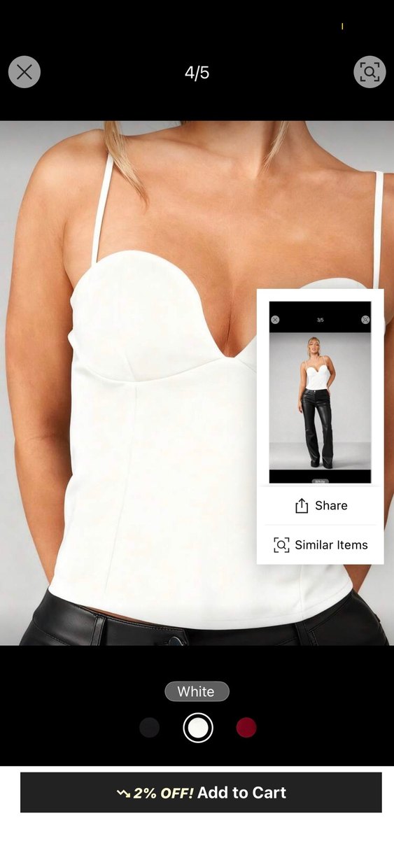 Düğmeli Beyaz Straplez Bustiyer - Görsel 4