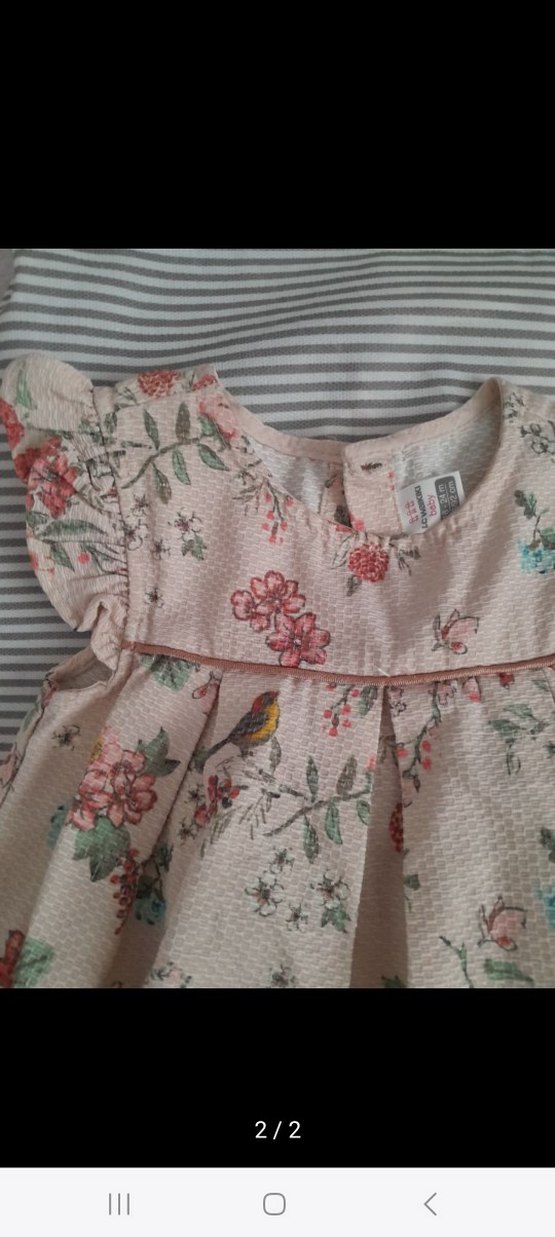 Çiçek Desenli Kız Çocuk Elbise - Görsel 2