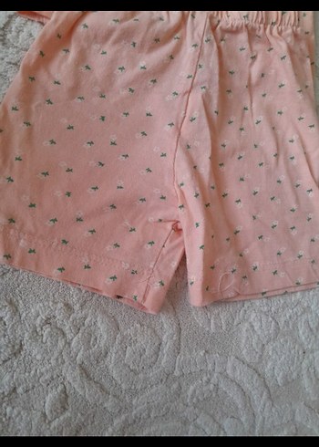 Pembe Kısa Kollu Bebek Kız Takımı - Görsel 2