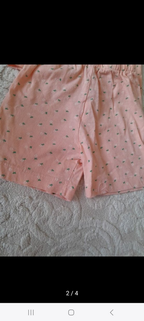 Pembe Kısa Kollu Bebek Kız Takımı - Görsel 2