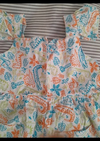 Çiçek Desenli, Fırfırlı Kolsuz Kız Elbisesi - Görsel 2