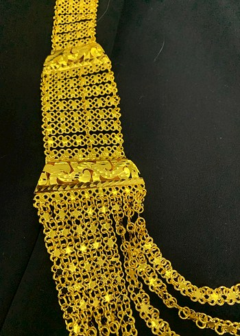 swarovski Altın çelik kolye
