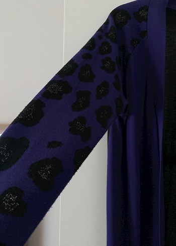 Uzun Mor Yılan Desenli Kadın Sabahlık - Görsel 2