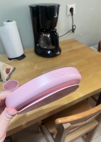 Beden pembe Renk Pastel Pembe Bölmeli Çocuk Tabak Seti