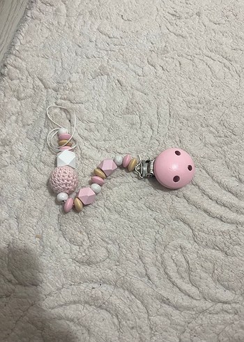Pembe Pastel Diş Kaşıyıcı ve Çıngırak