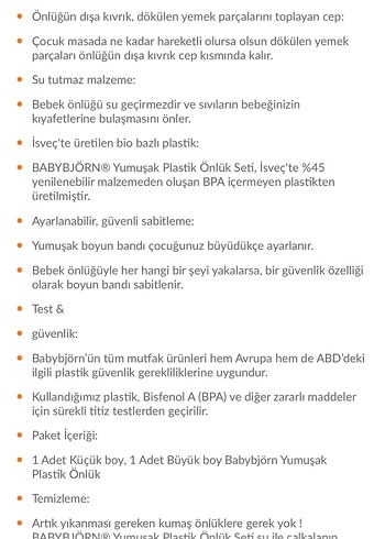 Pastel Pembe BabyBjörn Bebek Önlüğü - Görsel 9