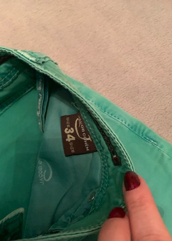 Erkek Turkuaz Denim Jean Pantolon,orjinaldir - Görsel 2