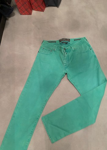 Erkek Turkuaz Denim Jean Pantolon,orjinaldir - Görsel 7