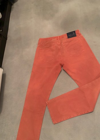 Kırmızı  Erkek Fermuarlı Pantolon,orjinaldir - Görsel 3