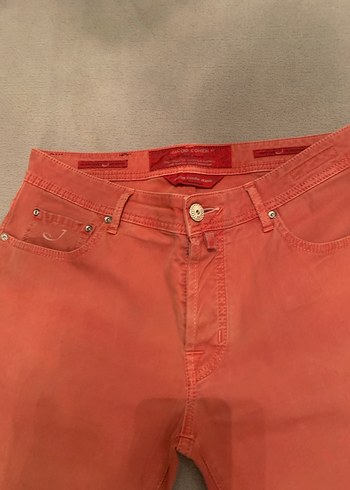 Kırmızı  Erkek Fermuarlı Pantolon,orjinaldir - Görsel 4