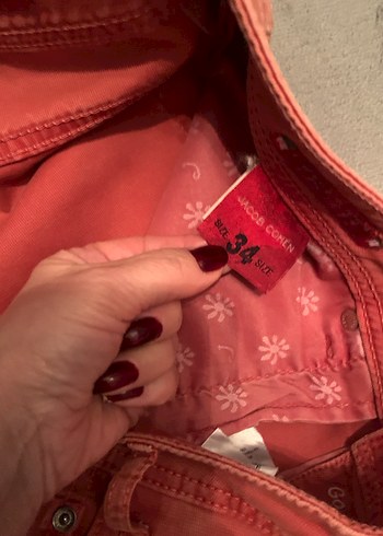 Kırmızı  Erkek Fermuarlı Pantolon,orjinaldir - Görsel 6