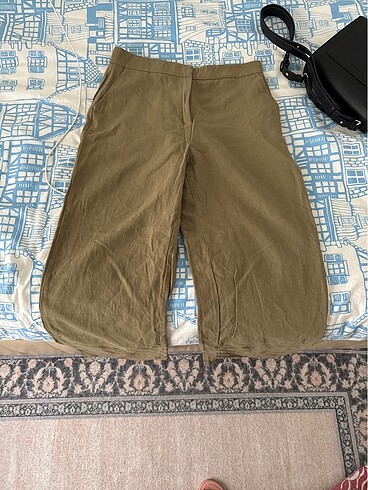 m Beden haki Renk Keten pantolon
