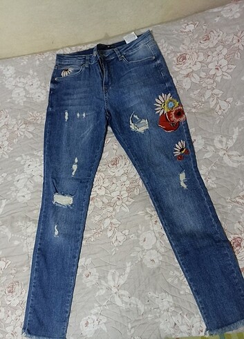 Baskılı Jean