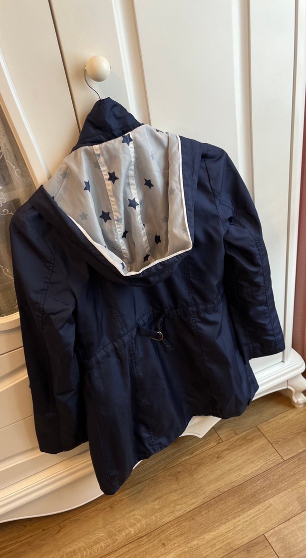 Kadın Lacivert Denim Midi Ceket - Görsel 4