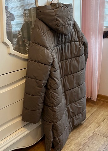 Kahverengi Kadın Midi Kaban Kapüşonlu - Görsel 4