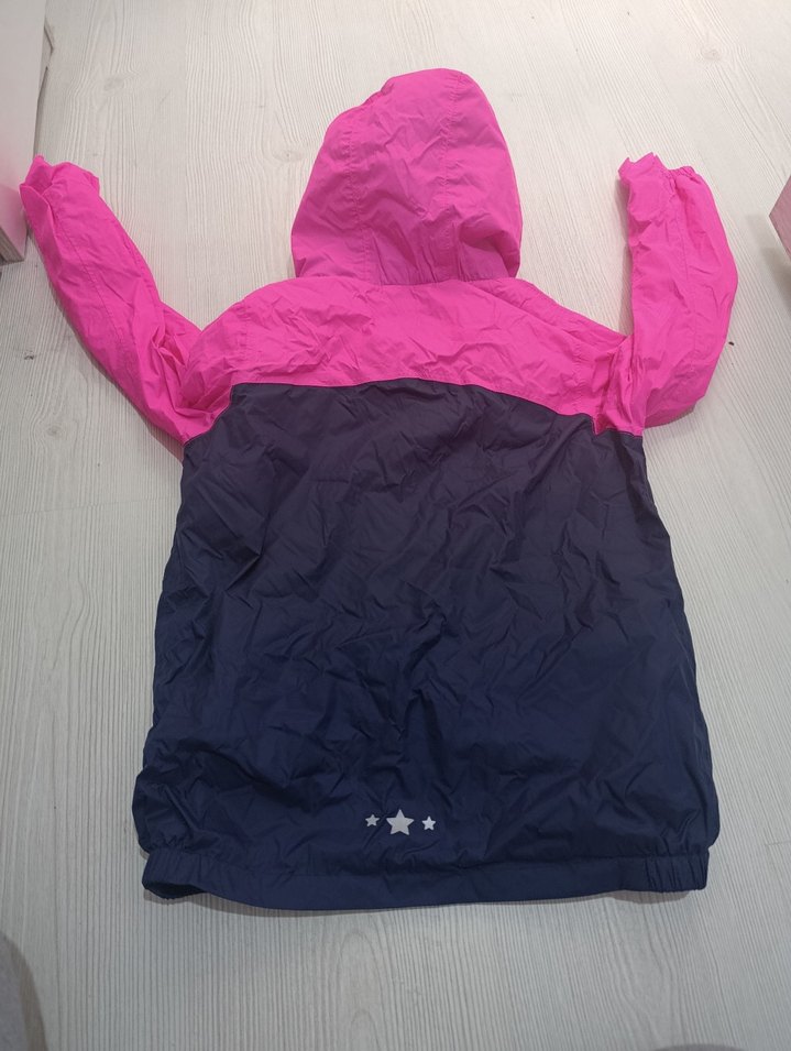 Kız Çocuk Kapüşonlu Fermuarlı Yağmurluk - Görsel 3