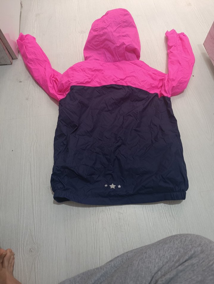 Kız Çocuk Kapüşonlu Fermuarlı Yağmurluk - Görsel 2