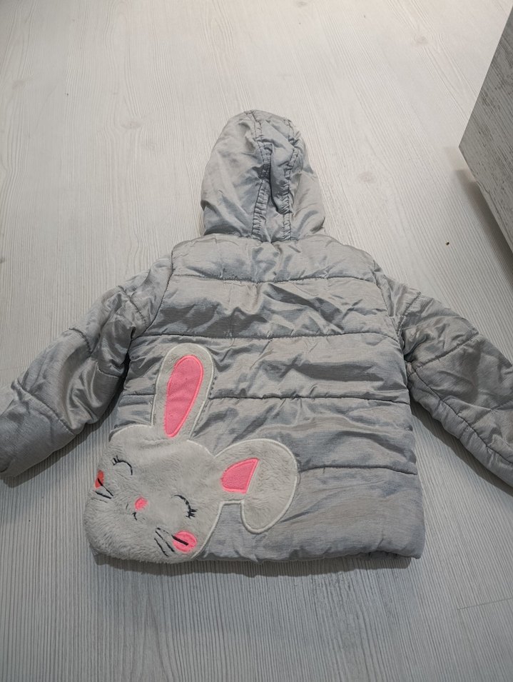 Kapüşonlu Gri Erkek Çocuk Mont - Görsel 2