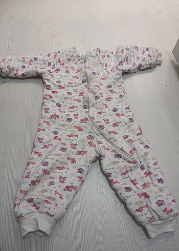 Renkli Fermuarlı Bebek Kız Tulumu