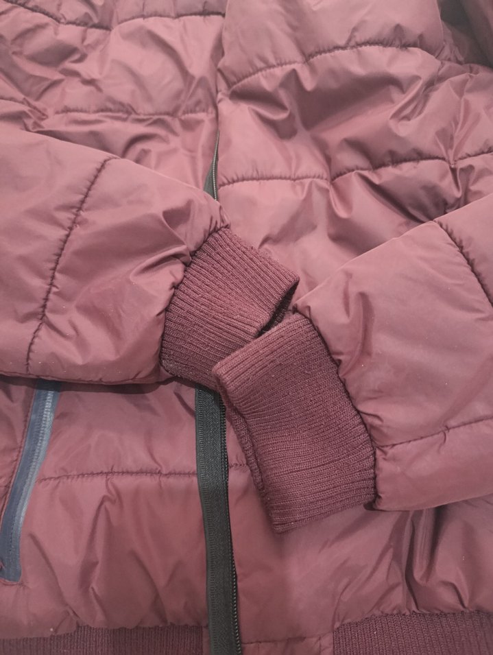 bordo Kapüşonlu erkek çocuk Mont - Görsel 5