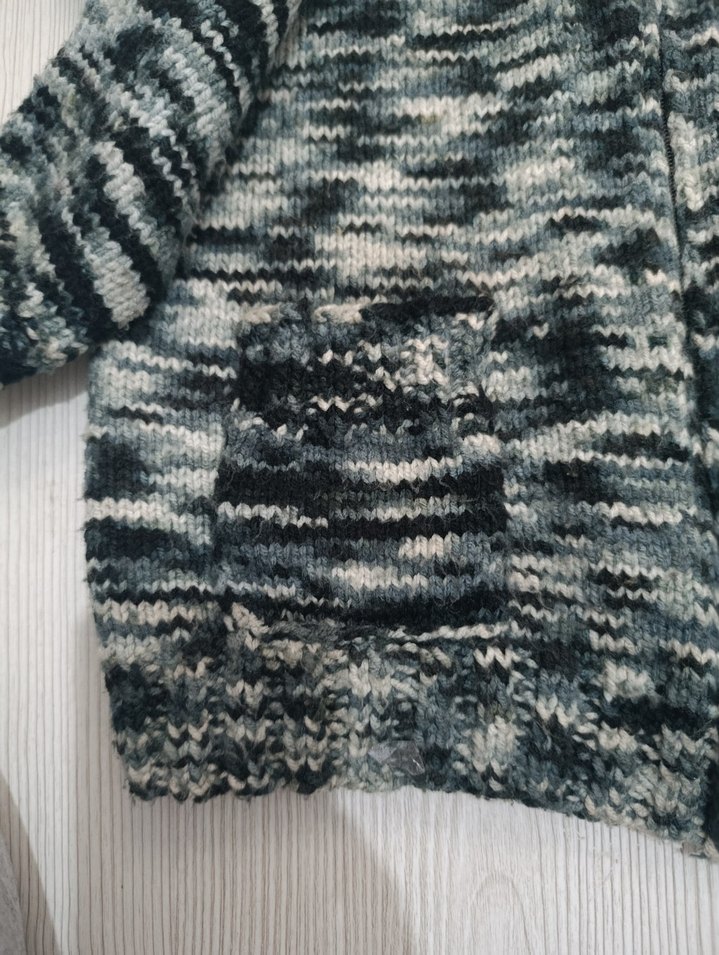 Gri Uzun Kollu Örgü  Kazak - Görsel 2