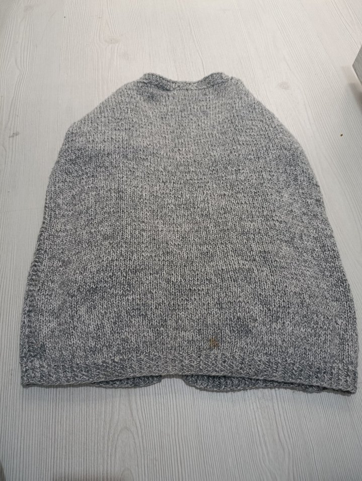 Gri el örme Hırka çocuk - Görsel 3