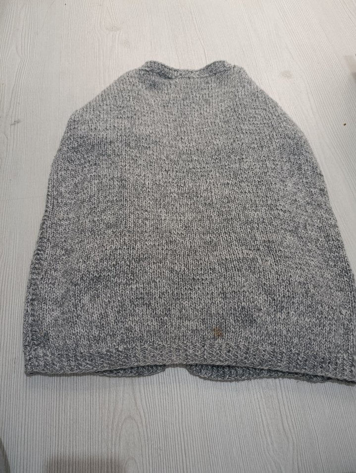 Gri el örme Hırka çocuk - Görsel 2