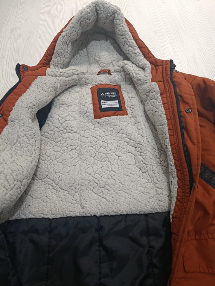 Düğmeli Kahverengi Erkek Midi Mont - Görsel 2