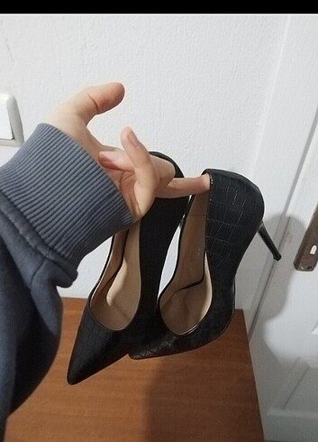 Diğer Siyah kroko stiletto 