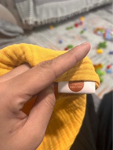 3 Ay Beden sarı Renk Bebek Müslin kumaş