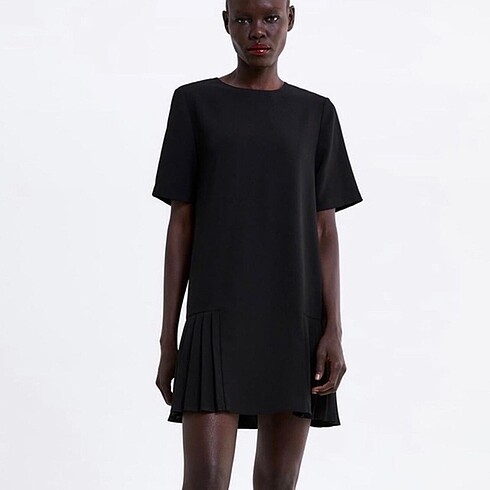 Zara Pileli mini elbise