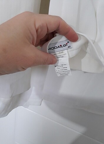 40 Beden Beyaz pantalon ceket takim