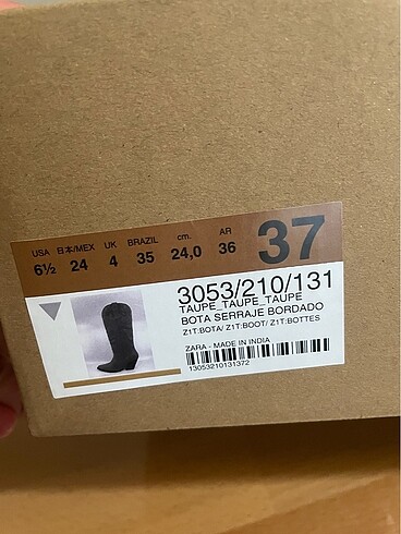 37 Beden zara kovboy çizmesi 37