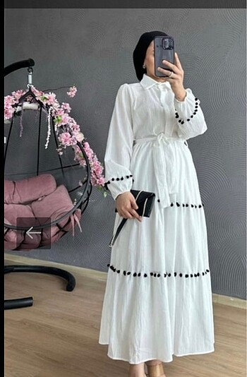 Poplin tesettür elbise