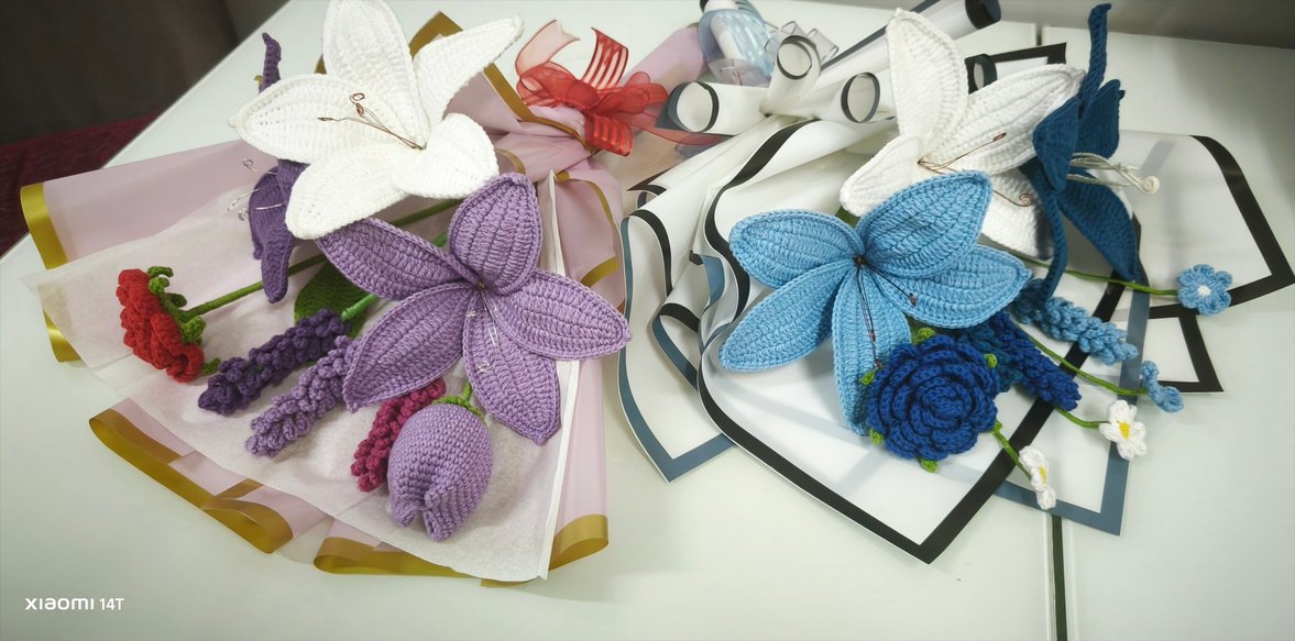 El Örgüsü Bohem Çiçek Buketi - Görsel 5