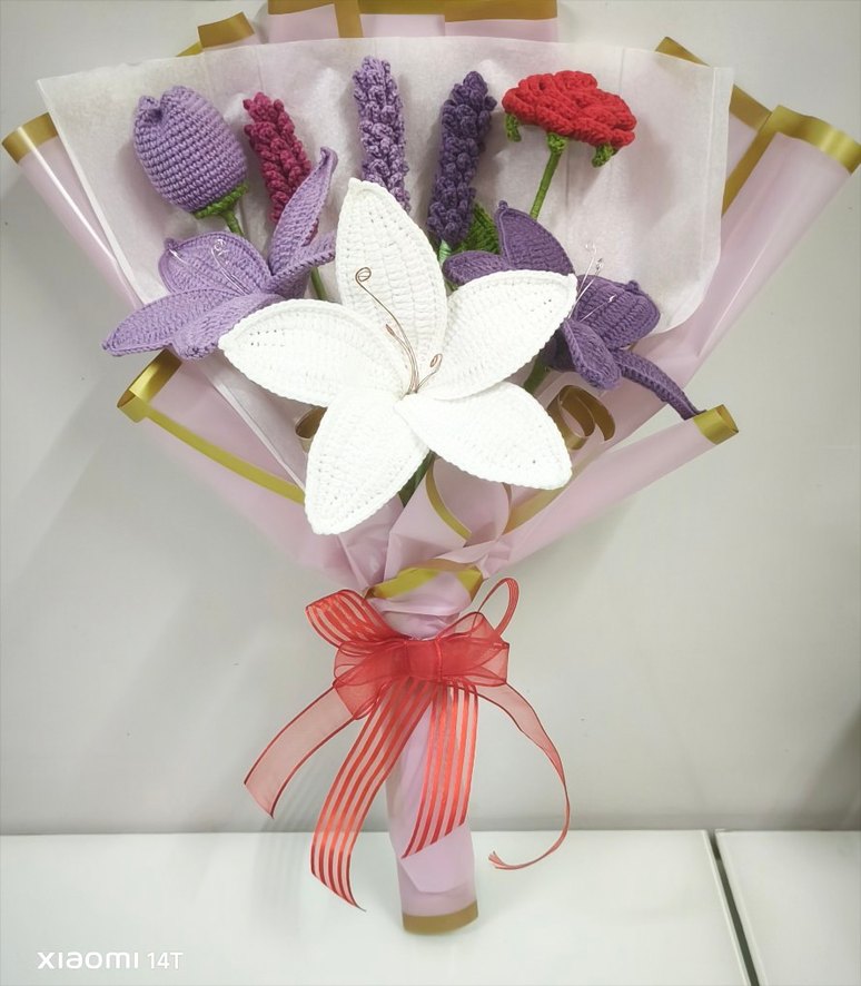 El Örgüsü Bohem Çiçek Buketi - Görsel 2