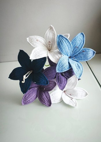 Bohem El Yapımı Örgü Çiçekler - Görsel 8