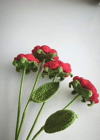 Bohem El Yapımı Örgü Çiçekler - Görsel 7