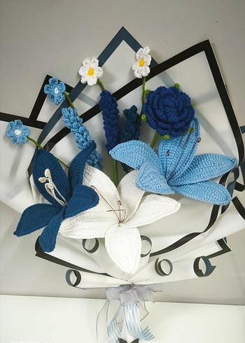 Bohem El Yapımı Örgü Çiçekler - Görsel 3