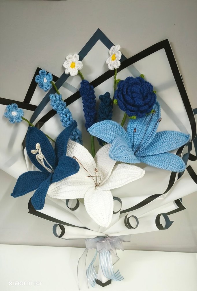 Bohem El Yapımı Örgü Çiçekler - Görsel 3