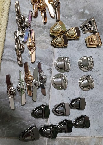Mango Metal Fermuar Uclari Ve Tokalar Seti