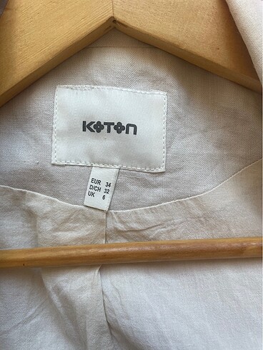 34 Beden camel Renk KOTON BLAZER CEKET