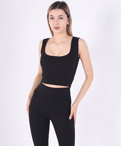 Crop tayt takım