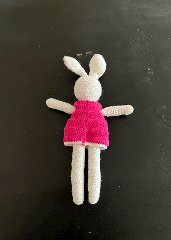 Diğer Pembe el yapımı örgü tavşan bebek