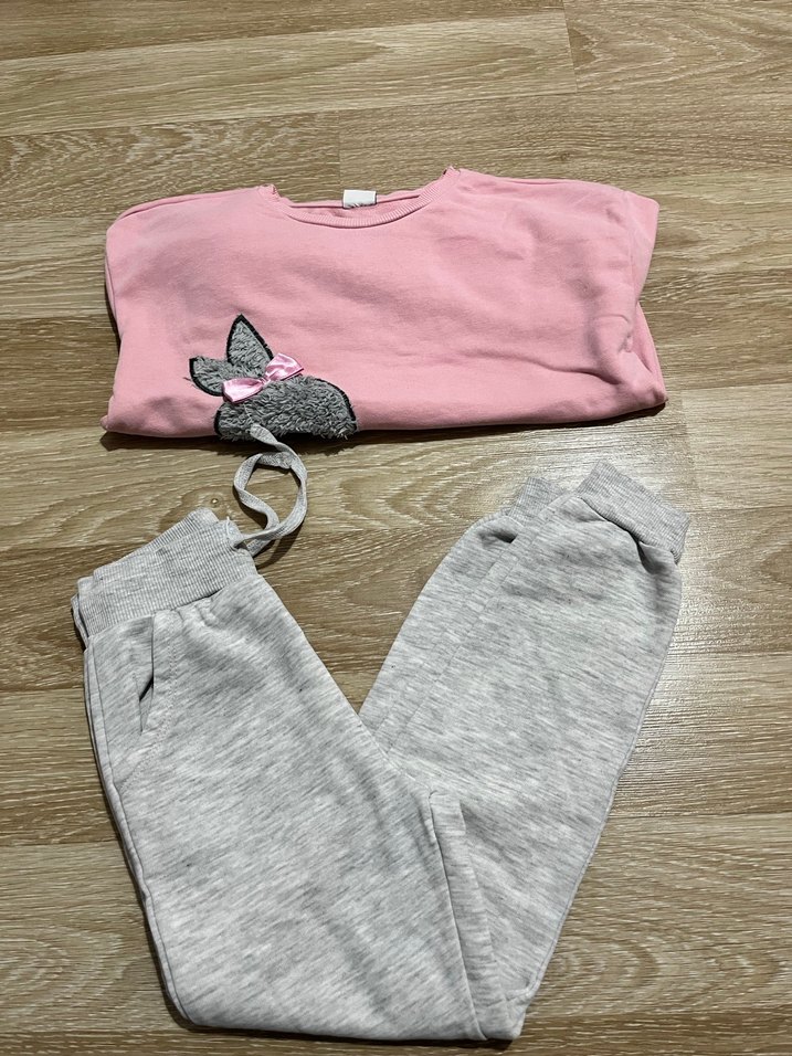 Gri pembe Kız çocuk Takımı - Görsel 2