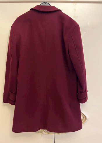 KotonBordo Düz Kesim Kaban - Görsel 2