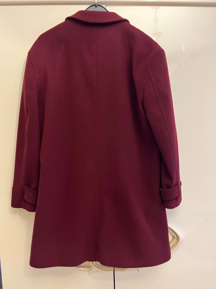 KotonBordo Düz Kesim Kaban - Görsel 2