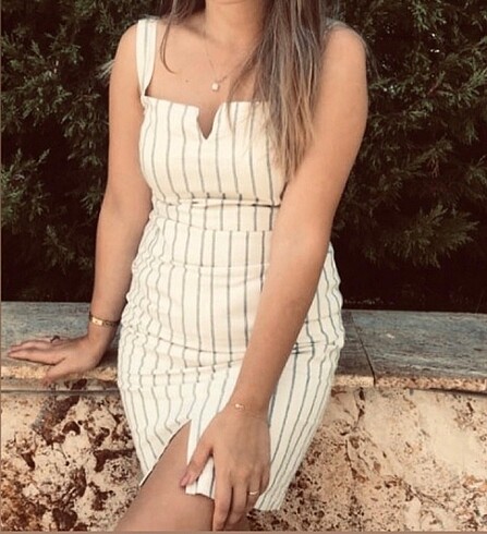 Trendyolmilla keten elbise