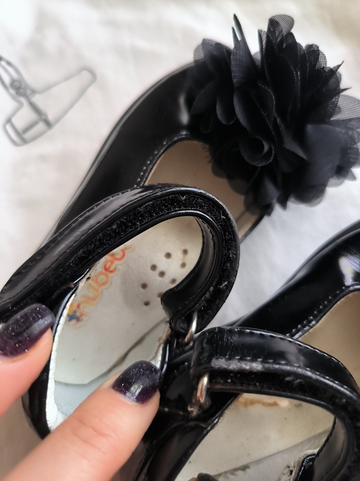 Kız Çocuk Siyah Fırfırlı Bale Ayakkabısı - Görsel 5