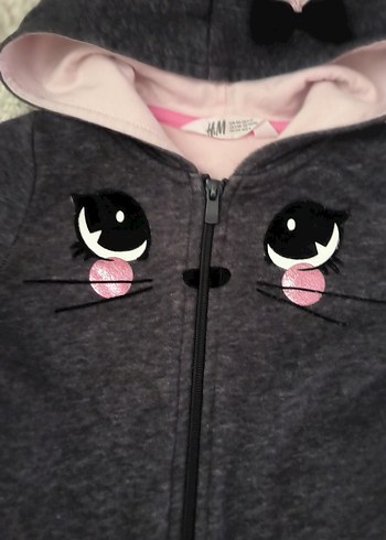 Kız Çocuk Gri Fermuarlı Tulum - Görsel 2